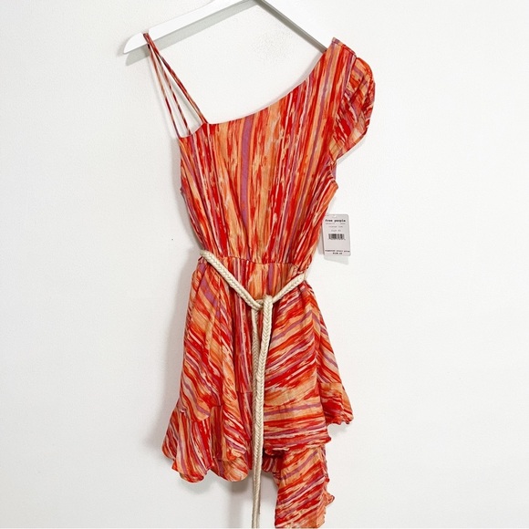 BOGO! NWT Free People Heart Asymmetric Mini Tiered Boho Dress XS - Picture 3 of 9